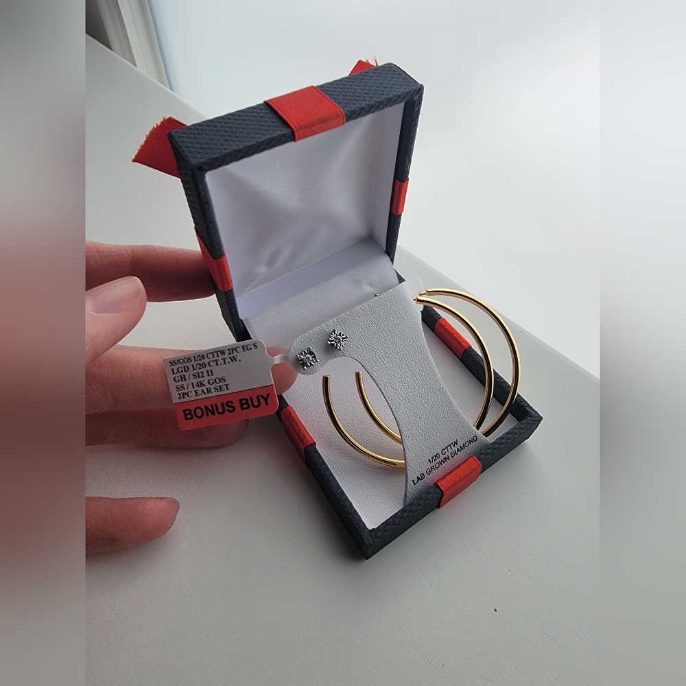 Hoop and Stud Earrings Gift Box